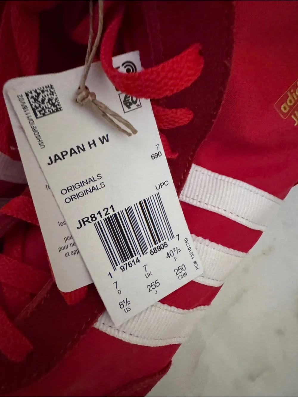 Women Adidas Originals Japan H Red White   Suede boot sneakers blokecore Sz 8.5